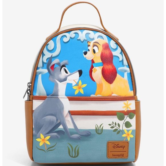 Loungefly Handbags - Loungefly Disney Lady & The Tramp Flower Scene Mini Backpack